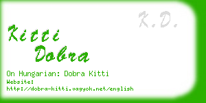 kitti dobra business card